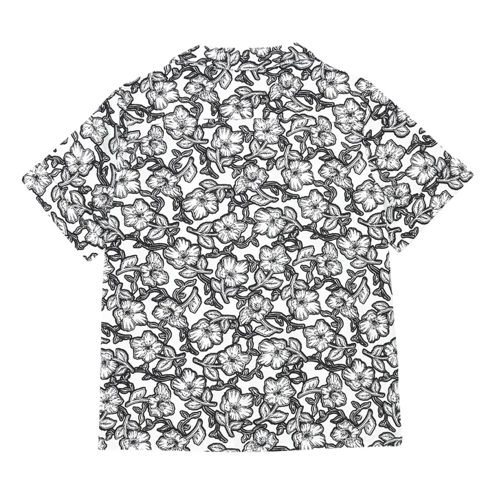 kurzärmeliges Hemd Blumenmuster Steve | Schwarz- Produktbild Nr. 2