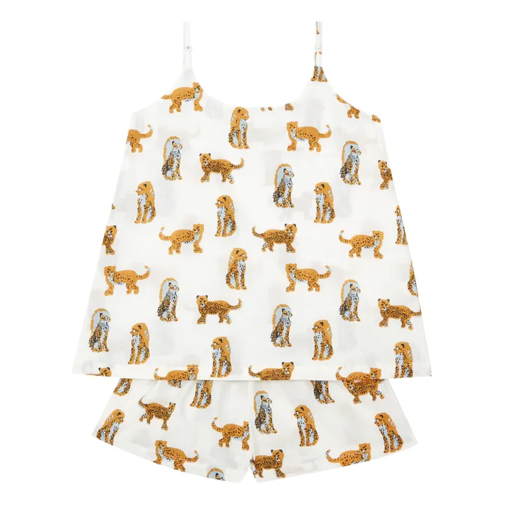 Pyjama Chemise + Short Jaguar | Jaune- Image produit n°2