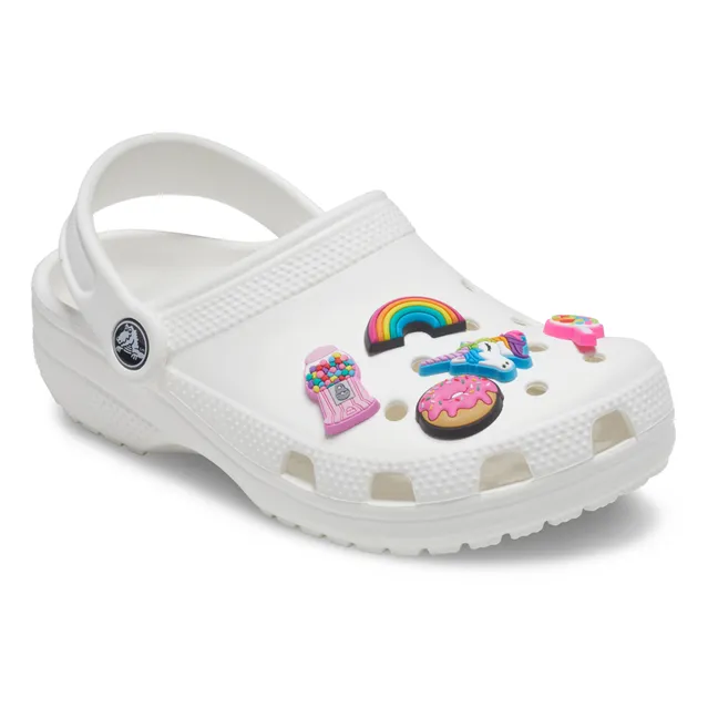 Set de 5 Jibbitz Arc-En-Ciel | Blanc