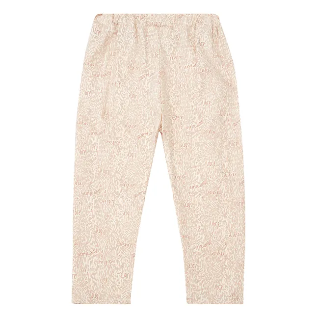 Organic Recycled Cotton Carrot Pants | Dusty Pink