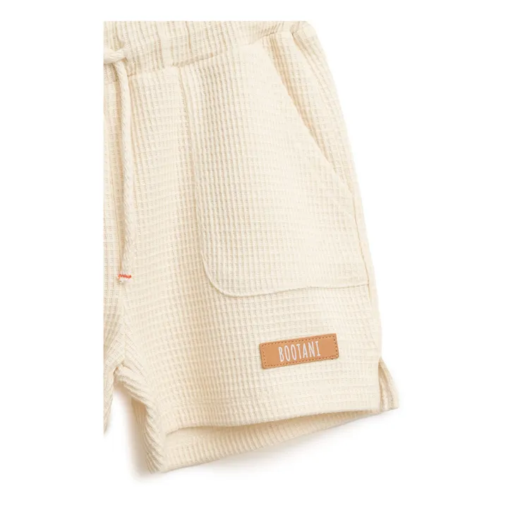 Organic Cotton Waffle Shorts | Ecru- Product image n°4