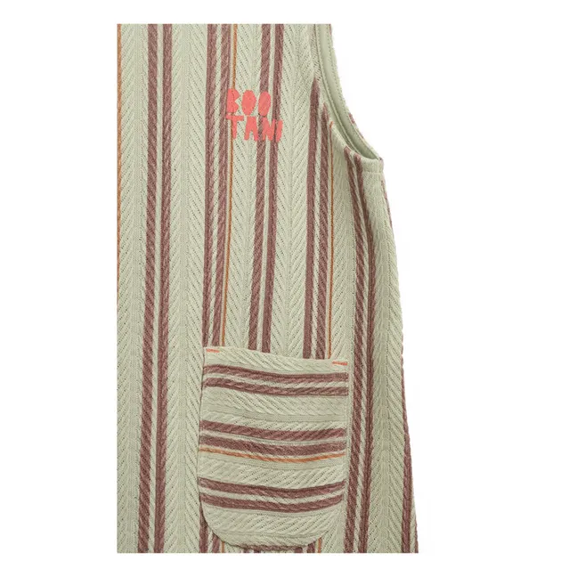 Striped Organic Cotton Dress | Sage
