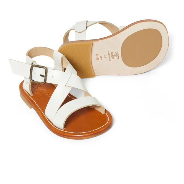 Caina Leather Sandals | Ecru