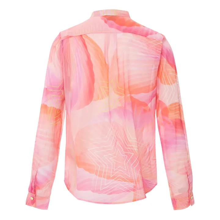 Camisa de seda y algodón estampada "Dream | Rosa- Imagen del producto n°6