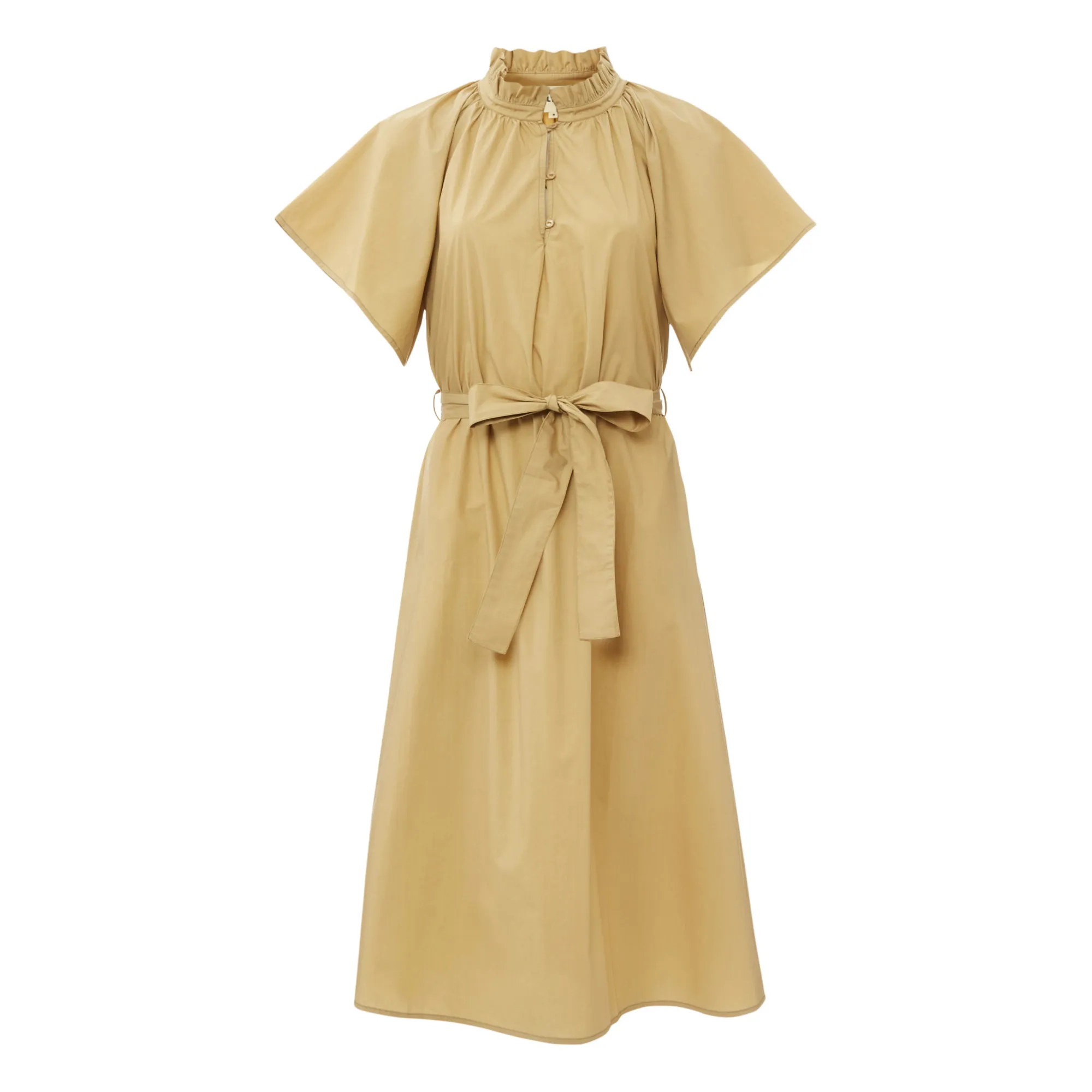 Bellepiece Beige Diane Cotton Poplin Dress