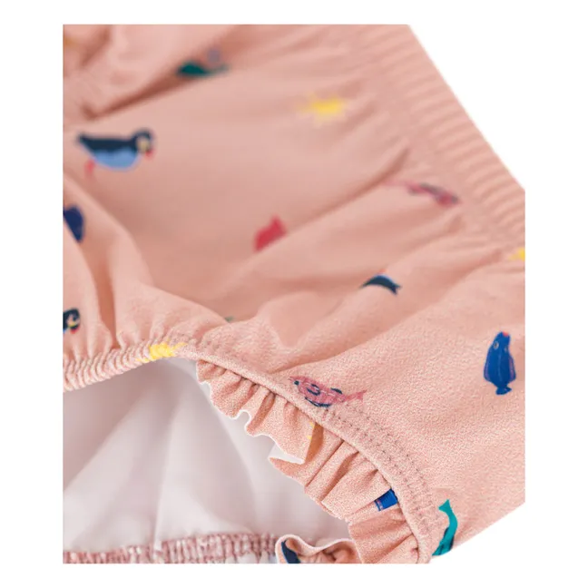 Culotte de bikini estampado de material reciclado | Rosa