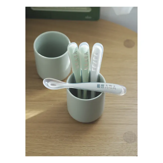 Baby Soft Silicone Spoons - Set of 4 | Sage