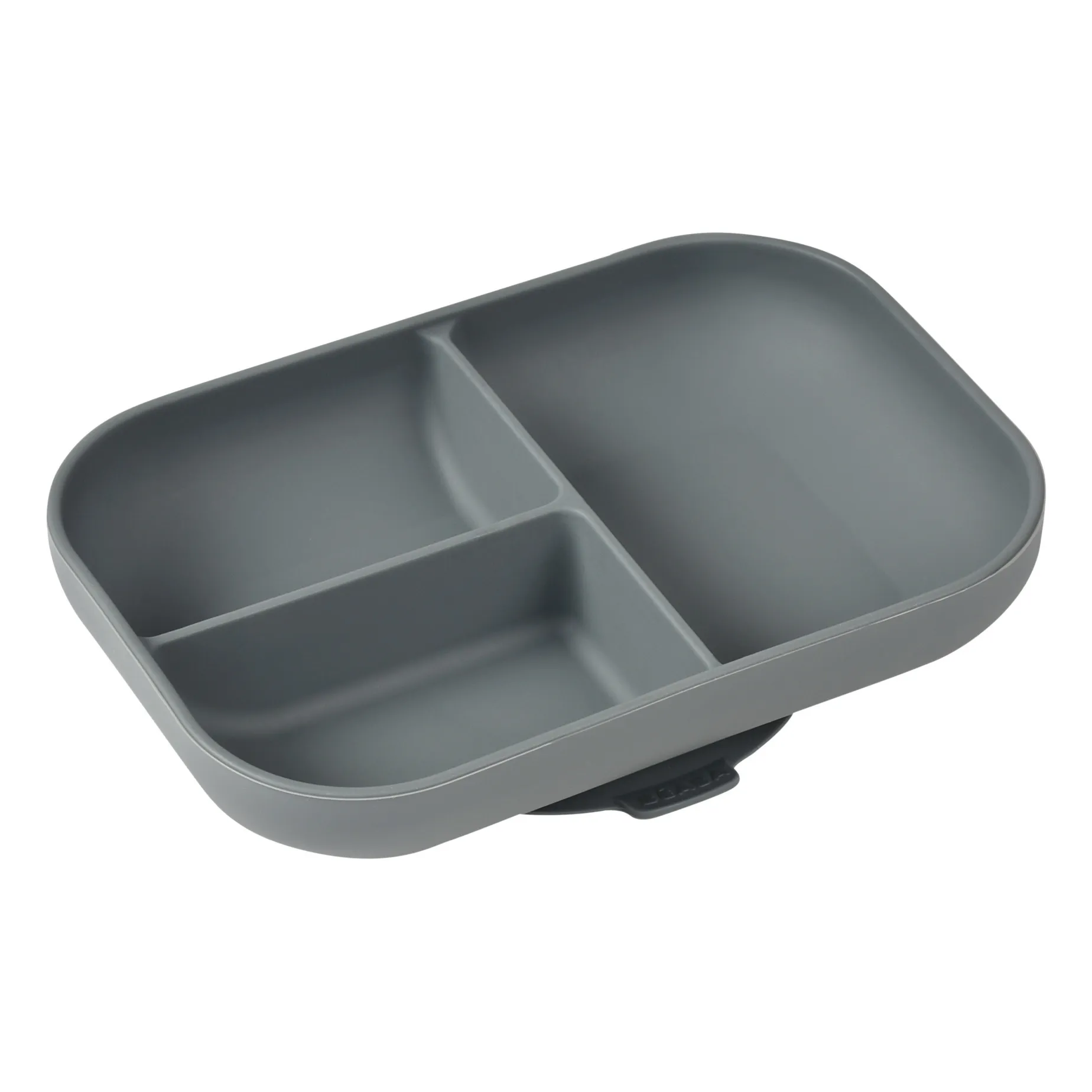 Béaba Charcoal Grey Compartmented Silicone Plate