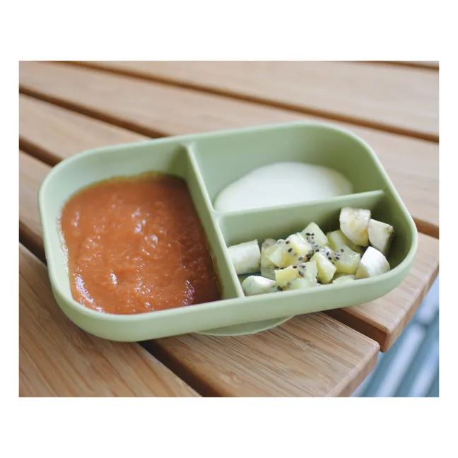 Compartmented Silicone Plate | Sage