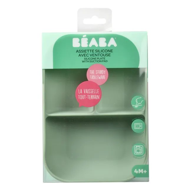 Compartmented Silicone Plate | Sage