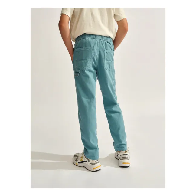 Pantalones rectos de pintor | Azul Gris