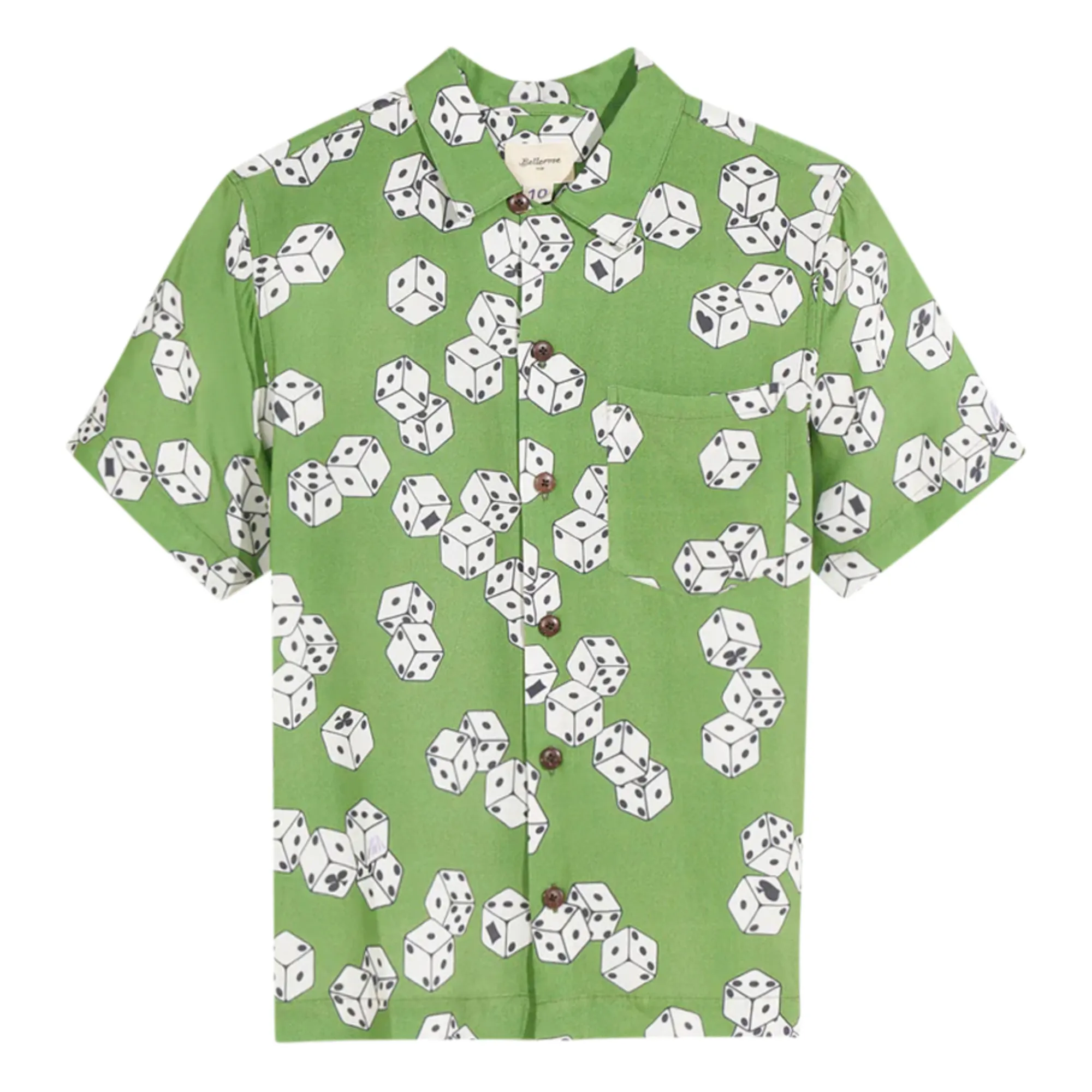 Bellerose Green Arno Short-Sleeved Shirt