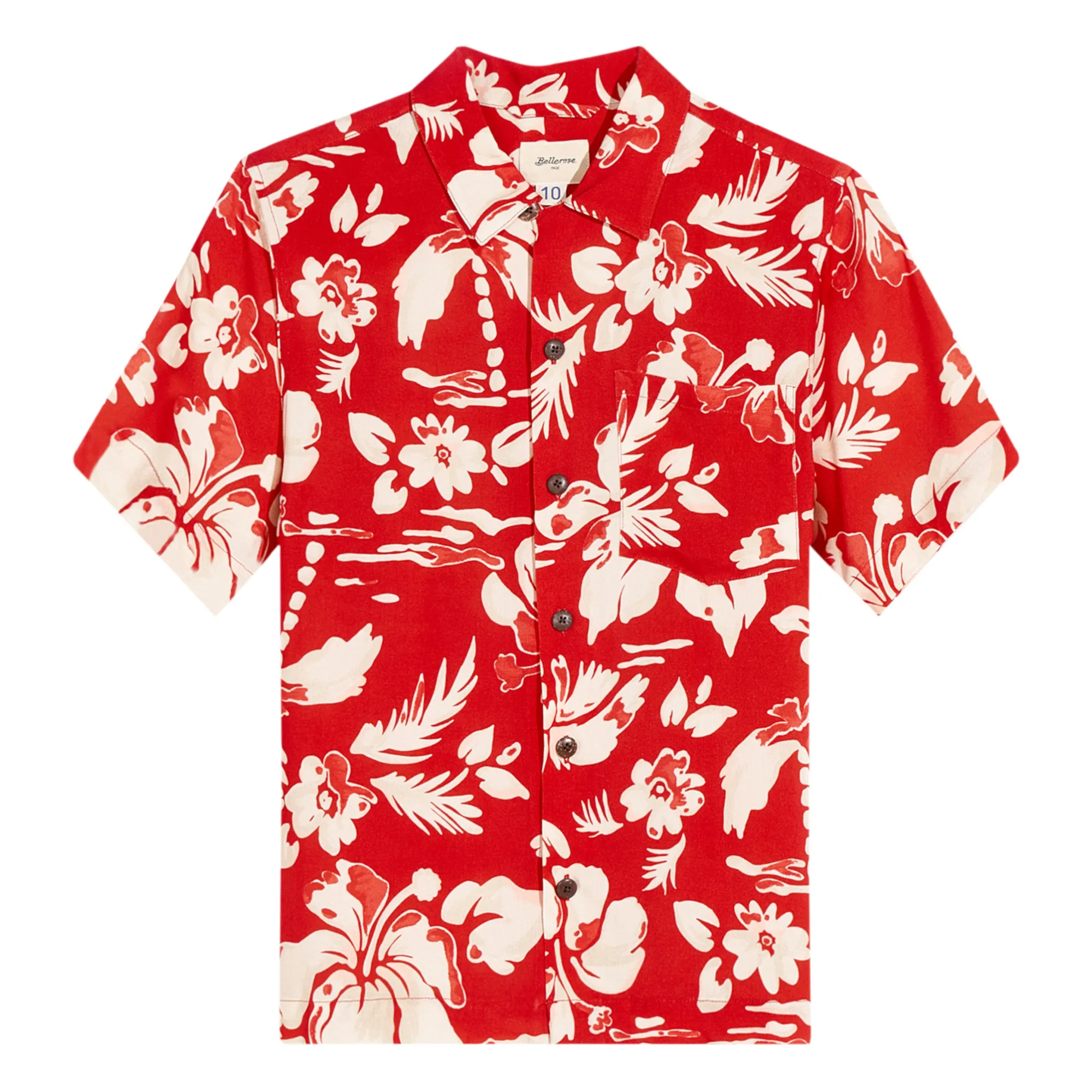 Bellerose Red Arno Short-Sleeved Shirt