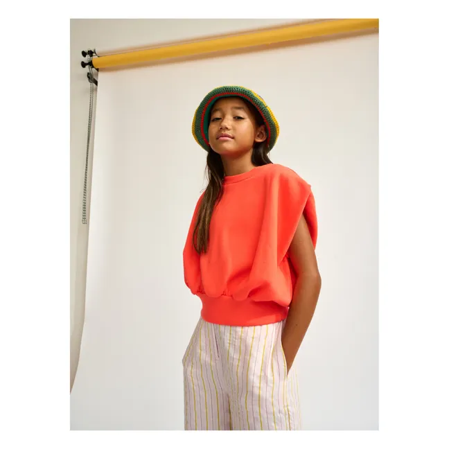 Sudadera fina sin mangas | Rojo