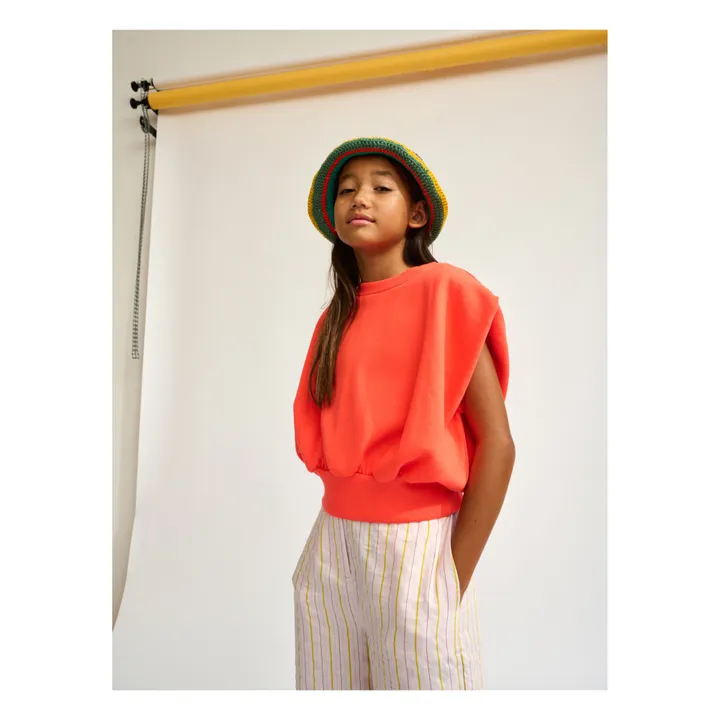Sweat Sans Manches Fine | Rouge- Image produit n°2