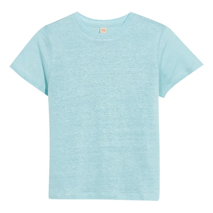 T-Shirt Mio Leinen | Blau- Produktbild Nr. 0