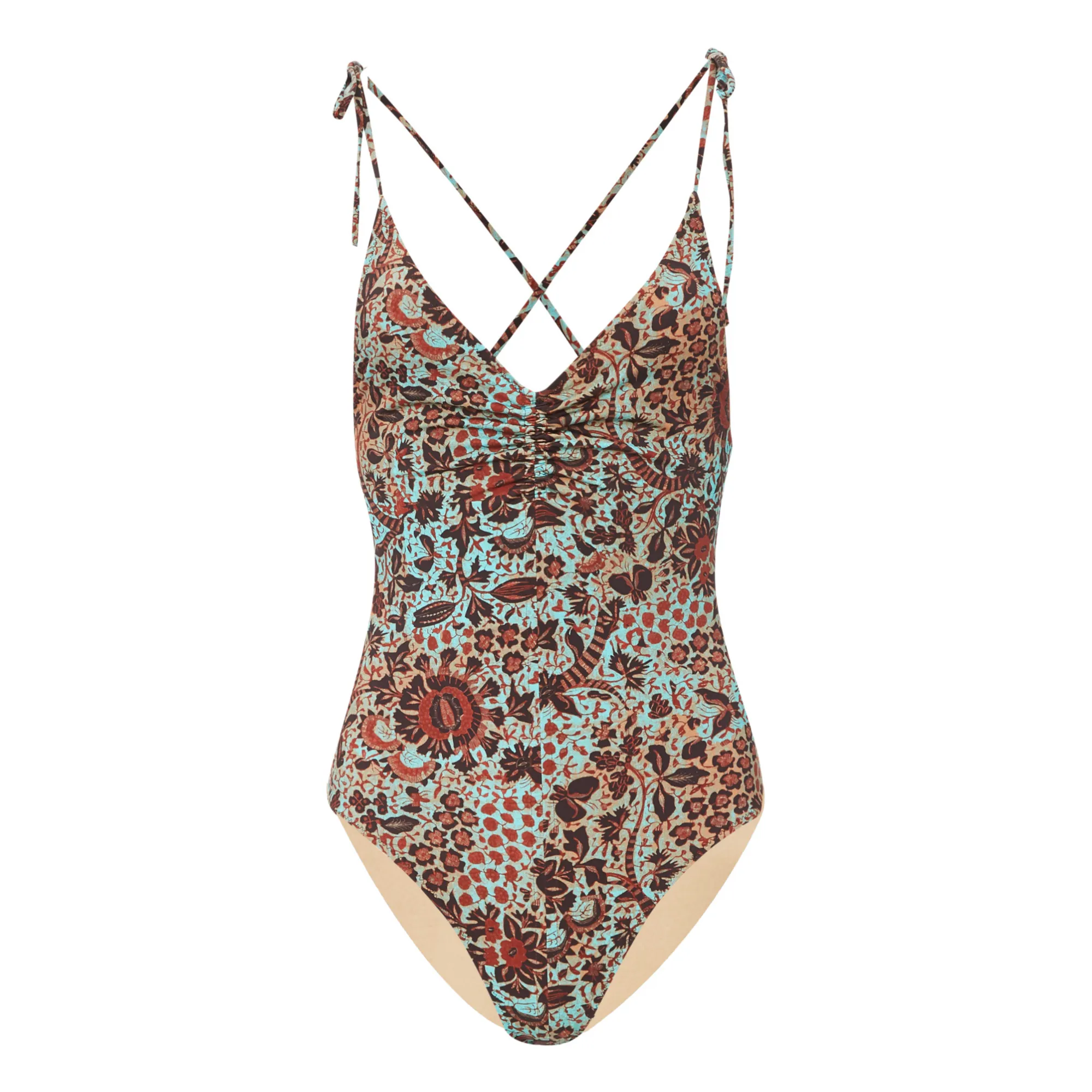 Ulla Johnson Turquoise Dali One-Piece Swimsuit