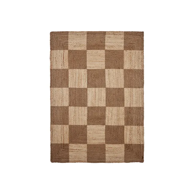 Alfombra de yute Chess | Natural