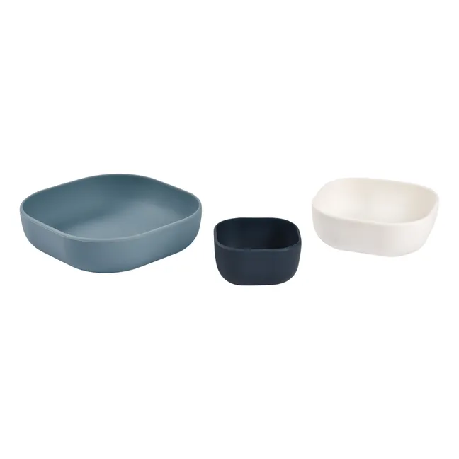 Bols en silicone - Set de 3 | Bleu marine