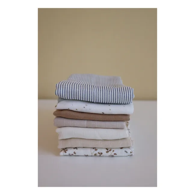Blue Stripes Chiffon Cloth Diapers - Set of 3