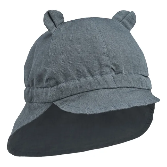 Gorra de algodón orgánico reversible con protección UV Gorm | Azul Gris