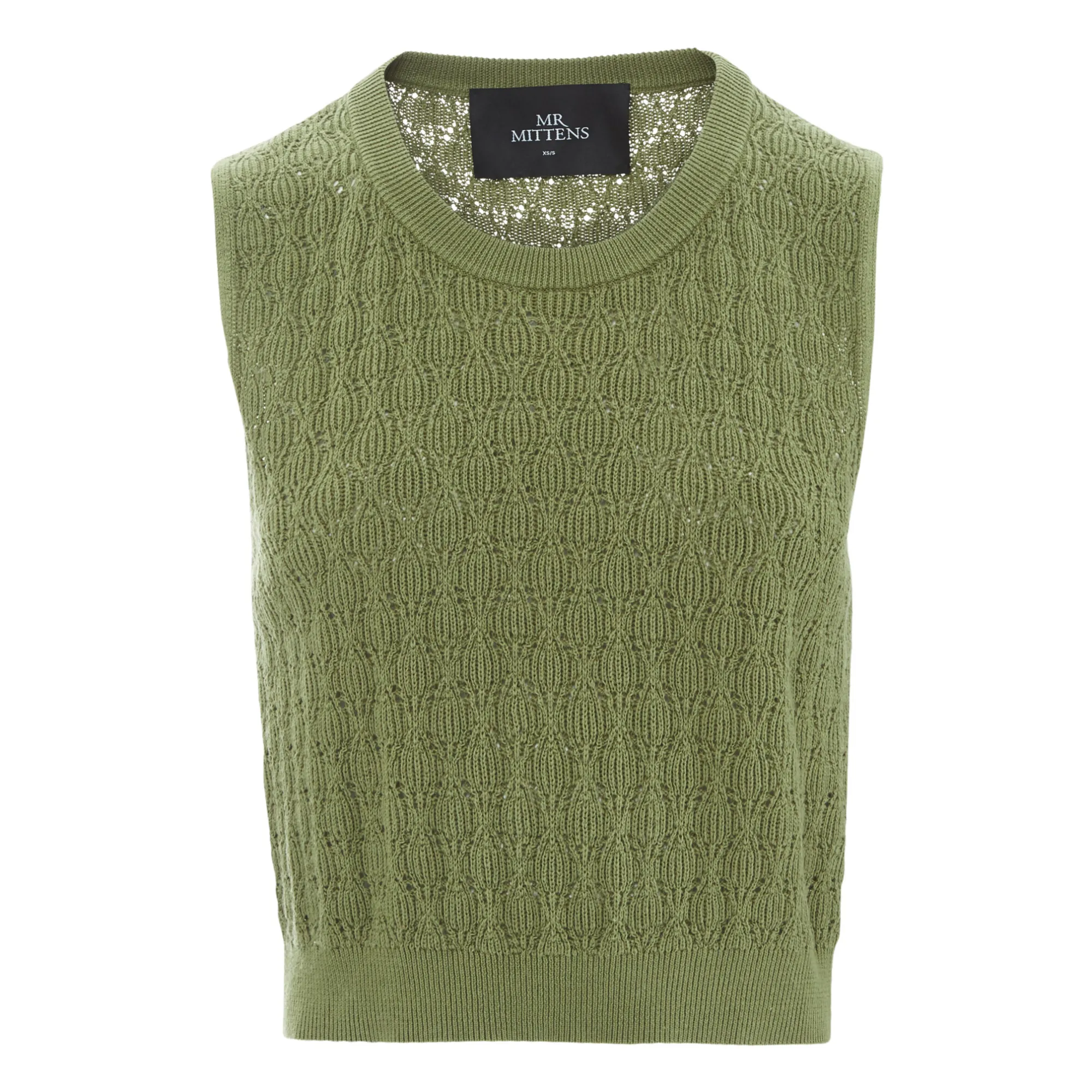 Mr Mittens Olive Green Pointelle Vest