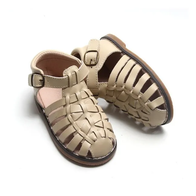 Indie Braided Soft-Sole Sandals | Ecru