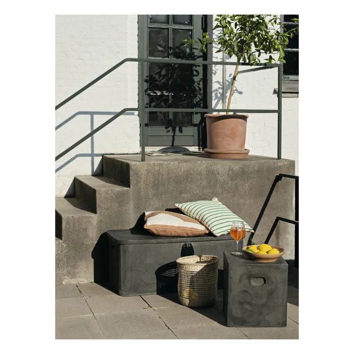 Tabouret en fibre d'argile Fiber | Charbon- Image produit n°1