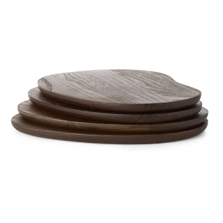 Planches de présentation Cairn en bois - Set de 4 | Marron- Image produit n°2