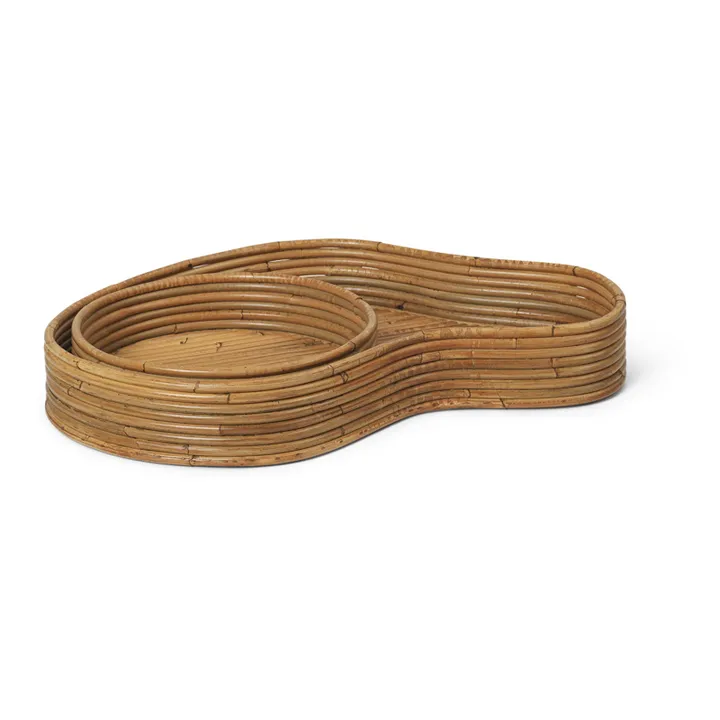 Plateaux Isola en rotin - Set de 2- Image produit n°3