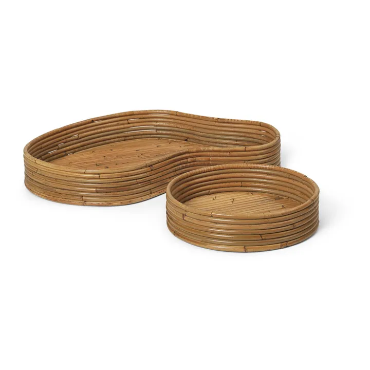 Plateaux Isola en rotin - Set de 2- Image produit n°0