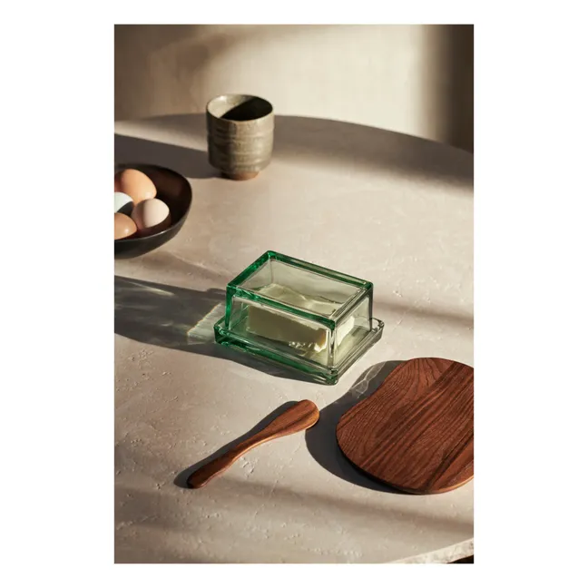 Oli butter dish in recycled glass
