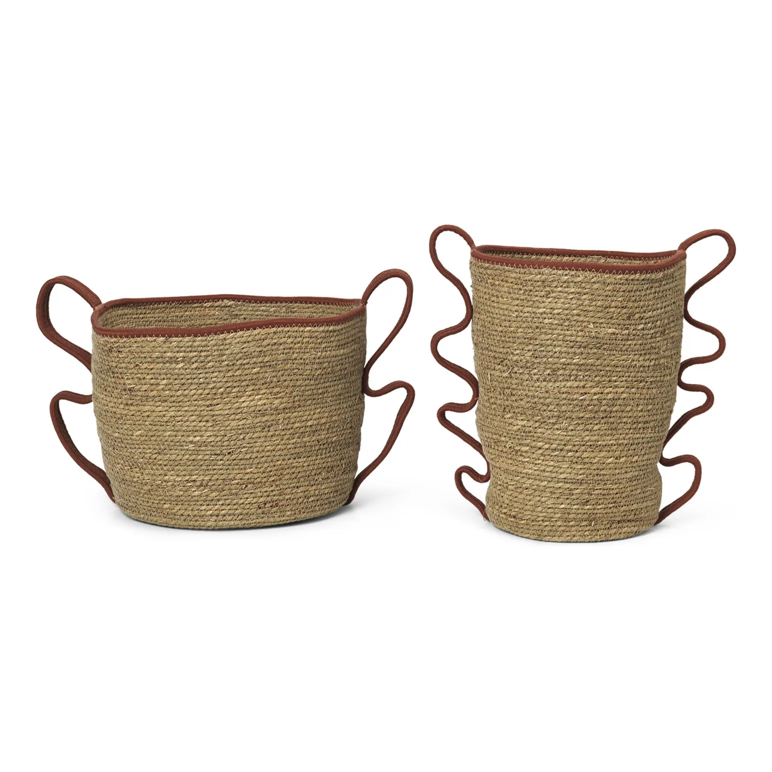 Ferm Living Brick Red Verso Baskets - Set Of 2