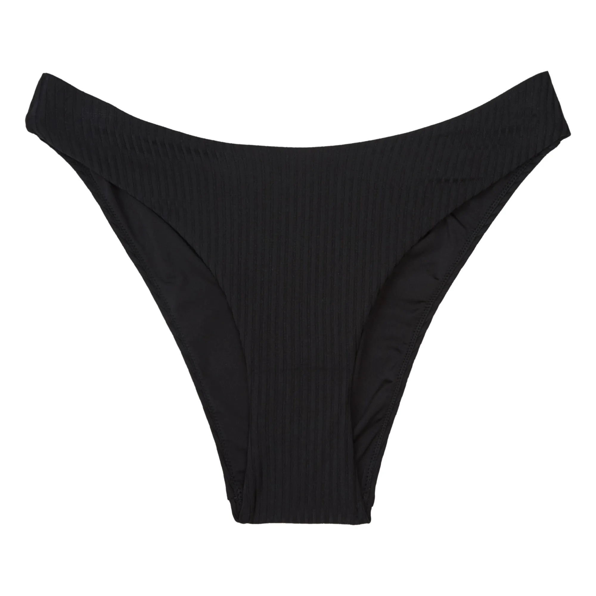 Albertine Black Josephine Ribbed Bikini Bottoms