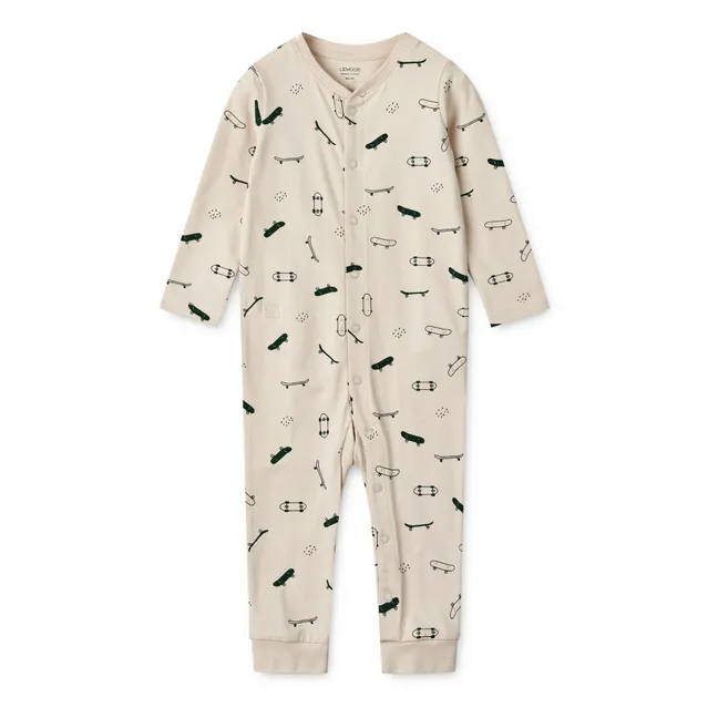 Pyjama Birk ohne Füßchen aus Bio-Baumwolle | Beige