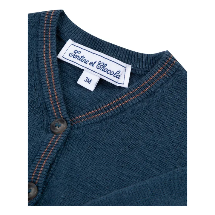 Knit Cardigan | Storm Blue- Product image n°1