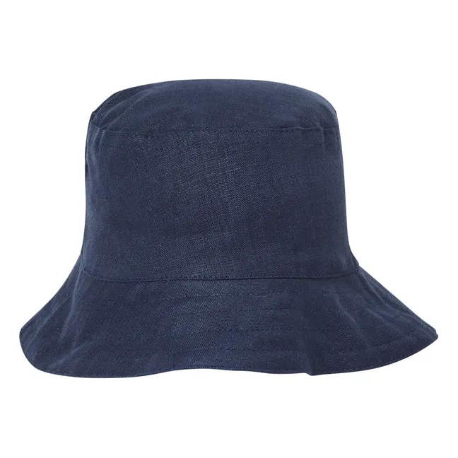 Linen Hat | Navy blue