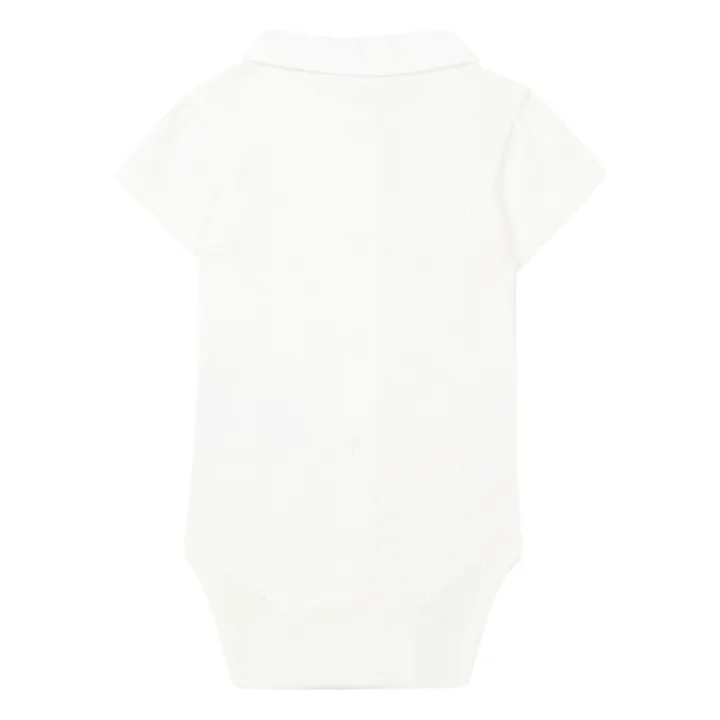 Organic Cotton Pointelle Baby Bodysuit | Ecru- Product image n°4