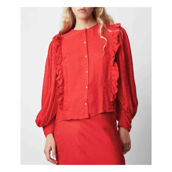 Dustin Cloud Blouse | Red- Product image n°2