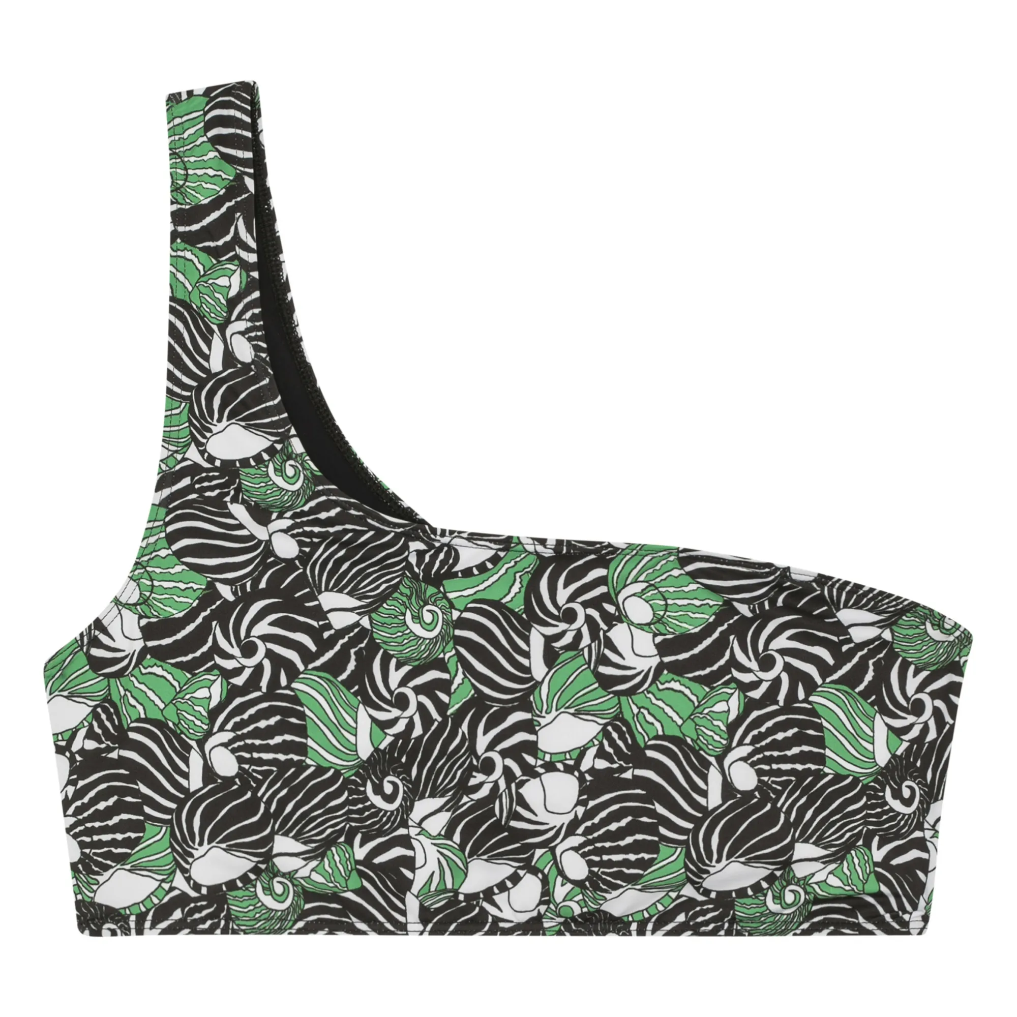Roseanna Meadow Green Lino Shells Recycled Material Bikini Top