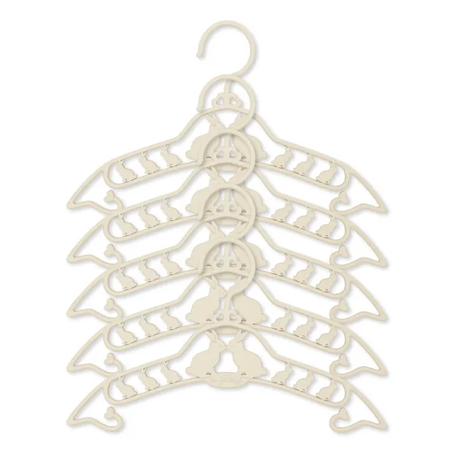 Cintres Bunny - Set de 5 | Crème