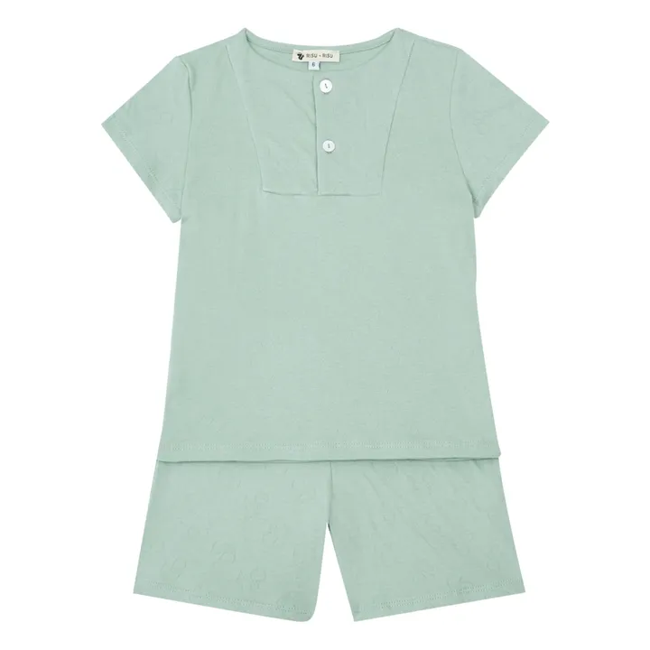 Sonio Organic Jersey Pyjamas | Light Blue- Product image n°0