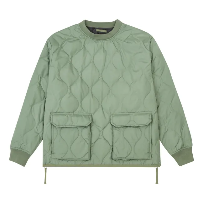 Military Quilted Jacket | Pale green