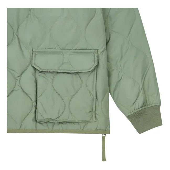 Military Quilted Jacket | Pale green