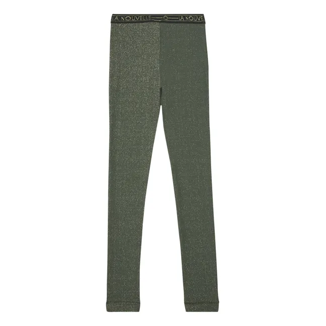 Isaac, pantaloni metallizzati | Verde militare