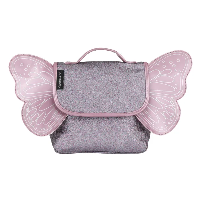 Glitter Butterfly Binder | Mauve