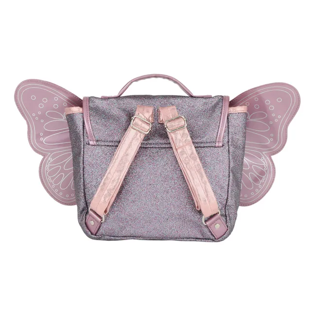 Glitter Butterfly Binder | Mauve