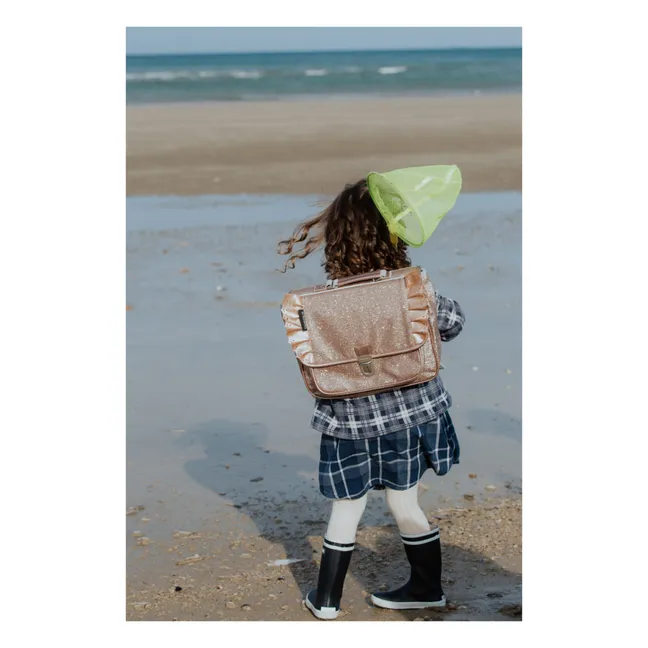 Cartera con volantes Small | Cobre