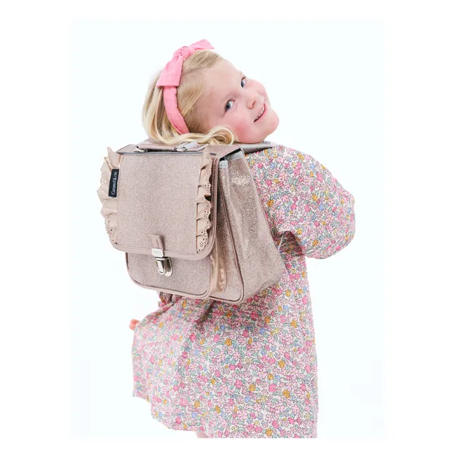 Cartera con volantes Small | Cobre