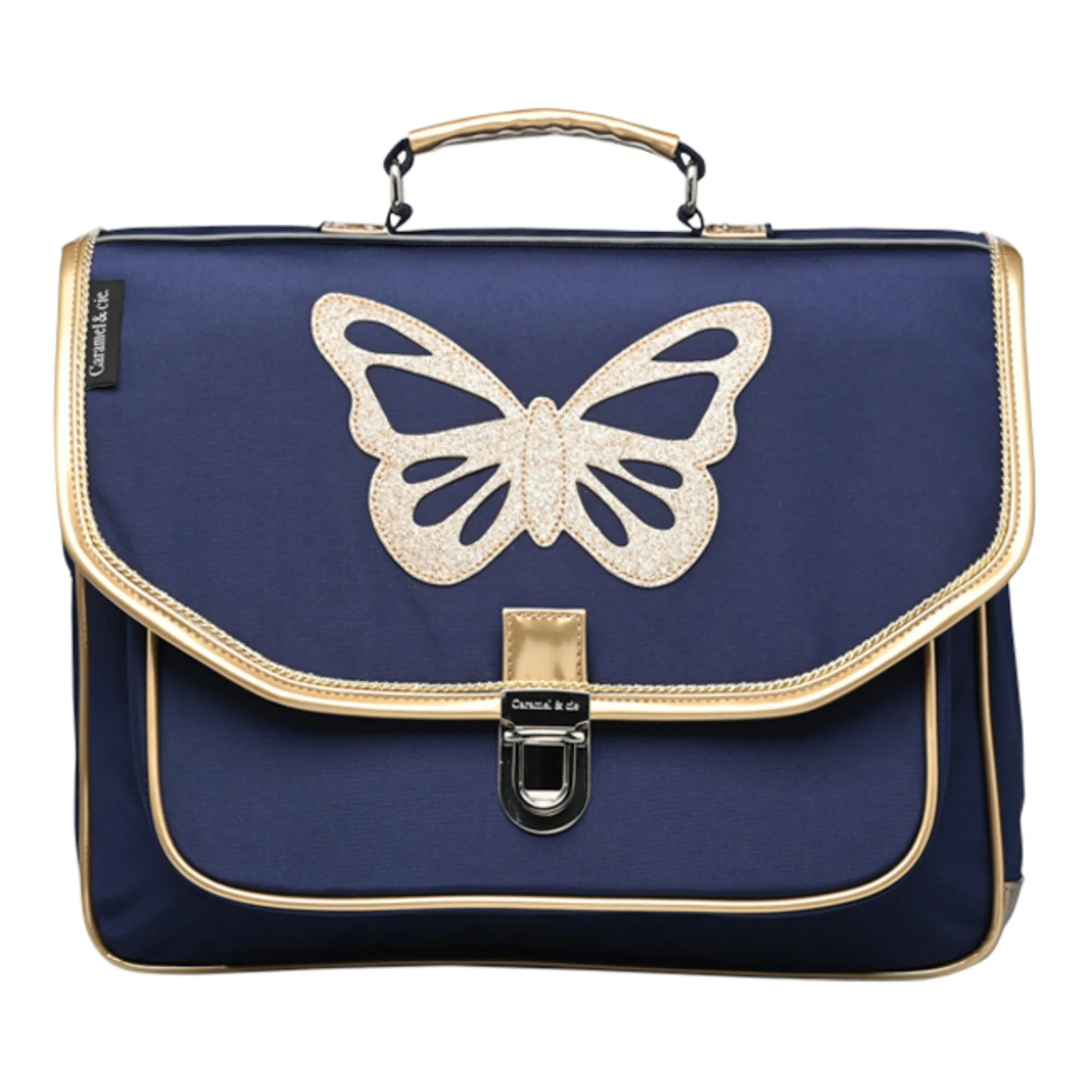 Caramel & Cie Navy Blue Butterfly Satchel